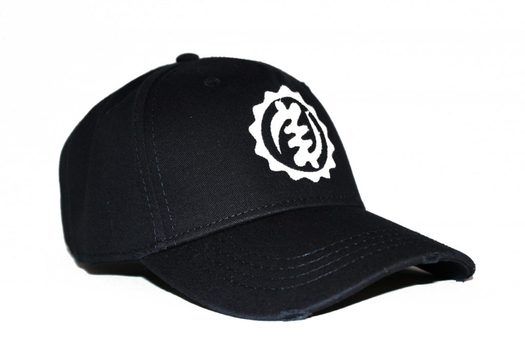 Distressed White on Black Baseball Cap - SOG | Supremacy of God